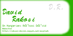 david rakosi business card